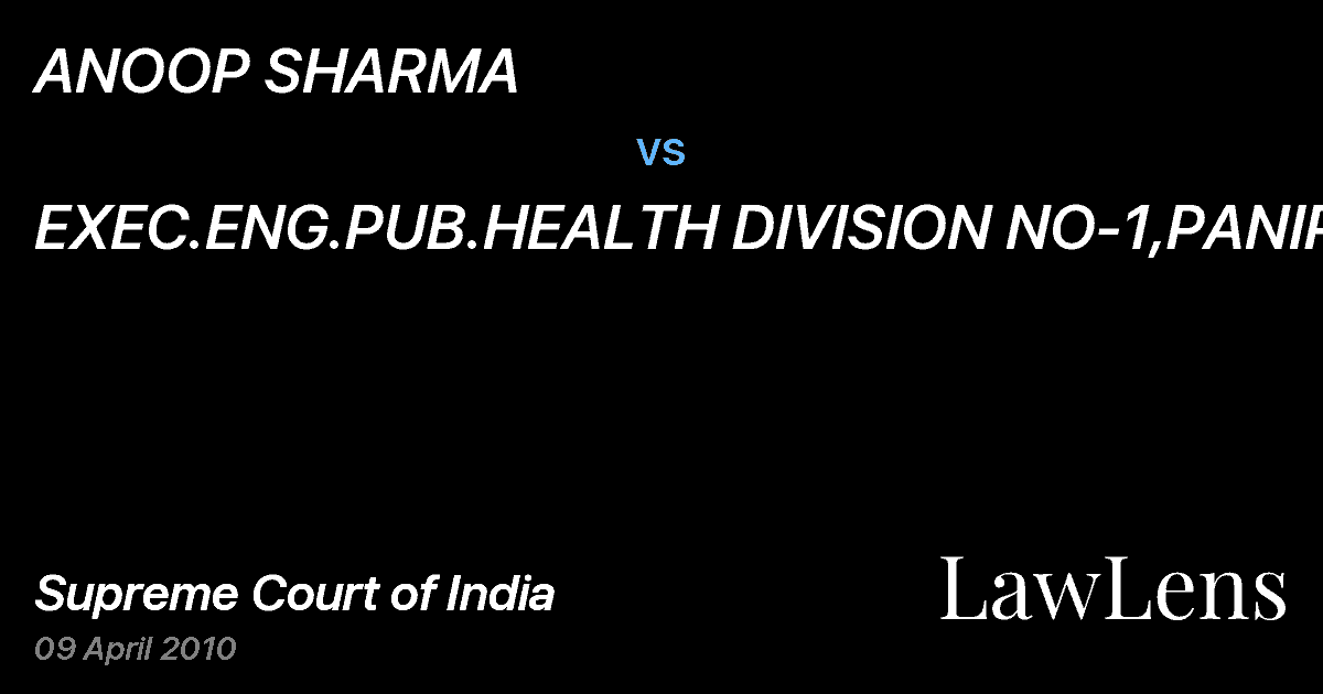 Preview image for ANOOP SHARMA vs. EXEC.ENG.PUB.HEALTH DIVISION NO-1,PANIPA