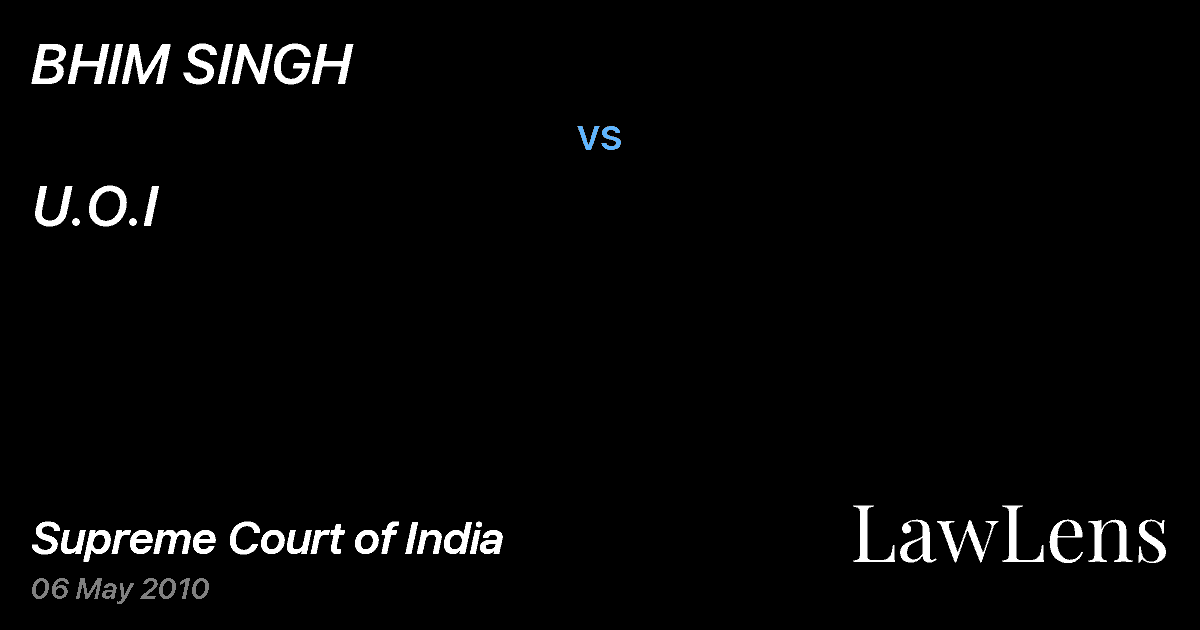 Preview image for BHIM SINGH vs. U.O.I