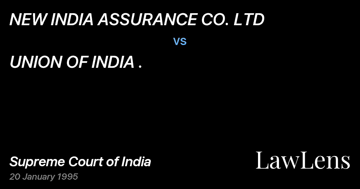 Preview image for NEW INDIA ASSURANCE CO. LTD vs. UNION OF INDIA .