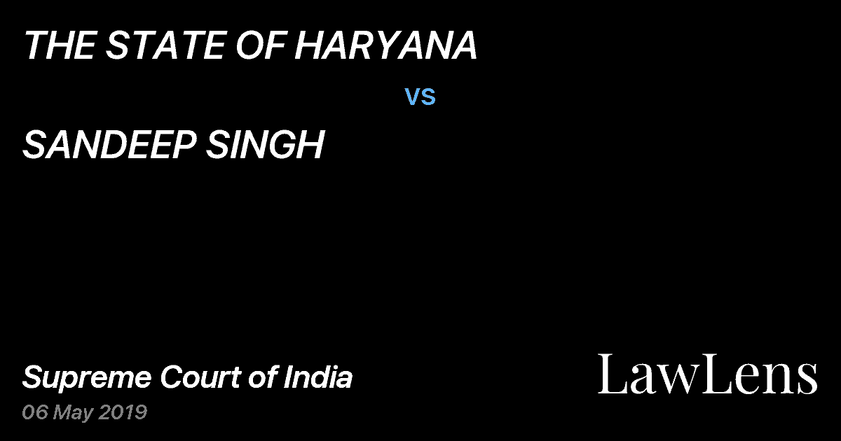 Preview image for THE STATE OF HARYANA vs. SANDEEP SINGH