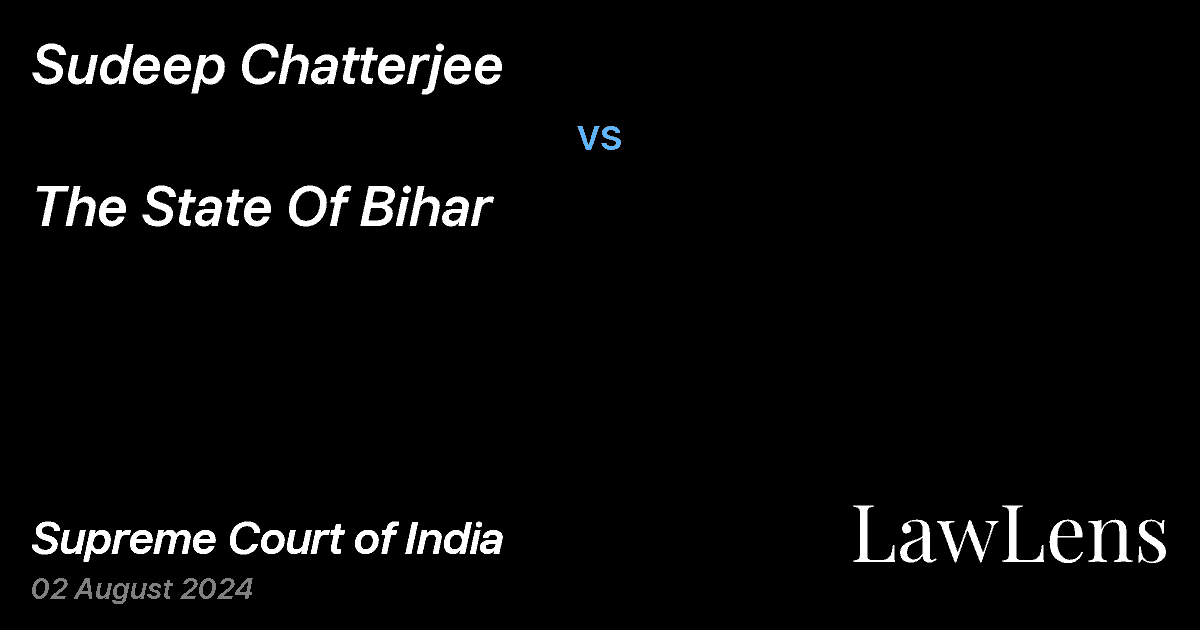 Preview image for Sudeep Chatterjee vs. The State Of Bihar
