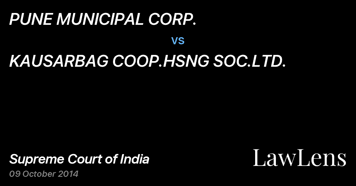 Preview image for PUNE MUNICIPAL CORP. vs. KAUSARBAG COOP.HSNG SOC.LTD.