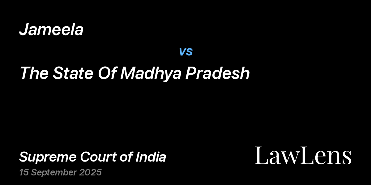 Preview image for Jameela vs. The State Of Madhya Pradesh