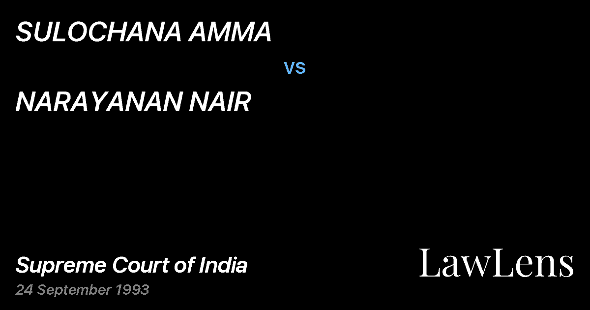 Preview image for SULOCHANA AMMA vs. NARAYANAN NAIR