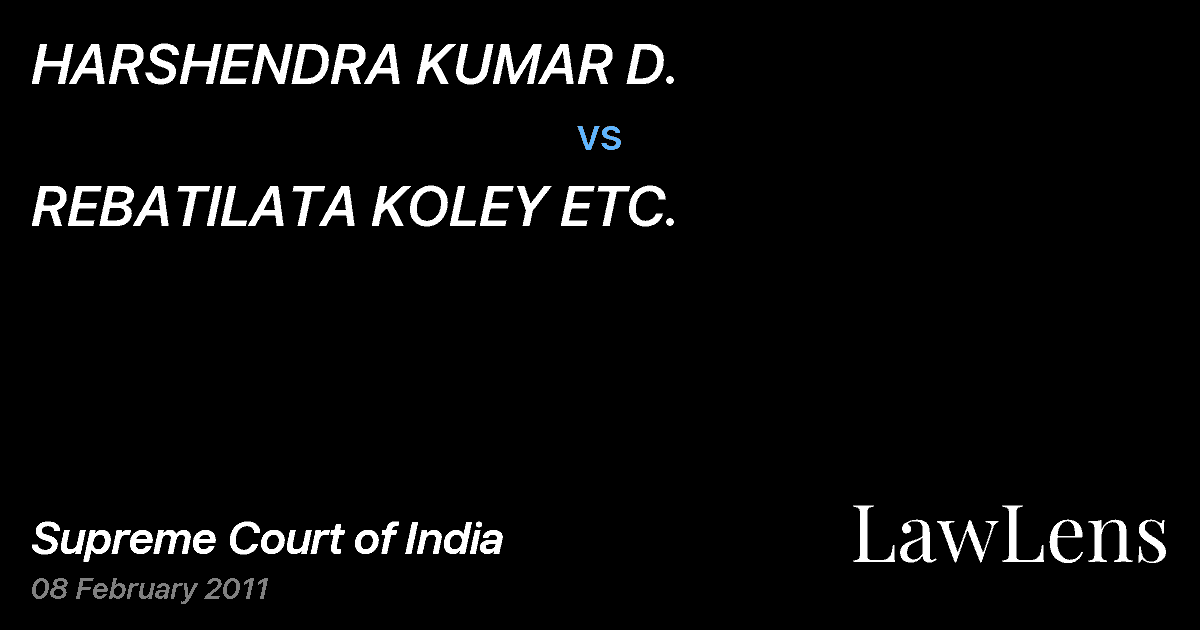 Preview image for HARSHENDRA KUMAR D. vs. REBATILATA KOLEY ETC.