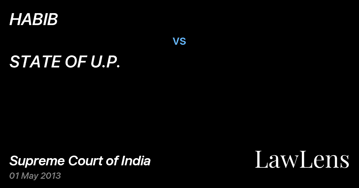 Preview image for HABIB vs. STATE OF U.P.