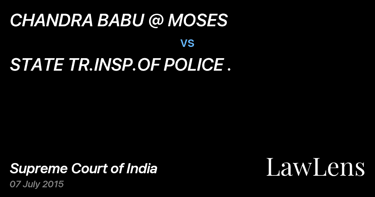 Preview image for CHANDRA BABU @ MOSES vs. STATE TR.INSP.OF POLICE .
