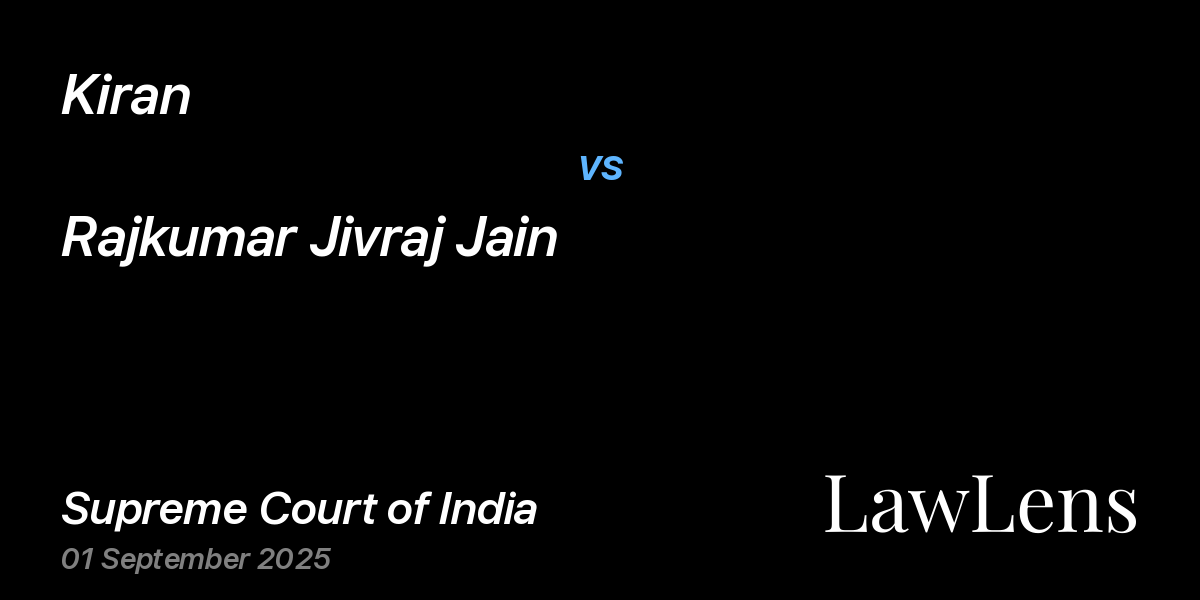 Preview image for Kiran vs. Rajkumar Jivraj Jain