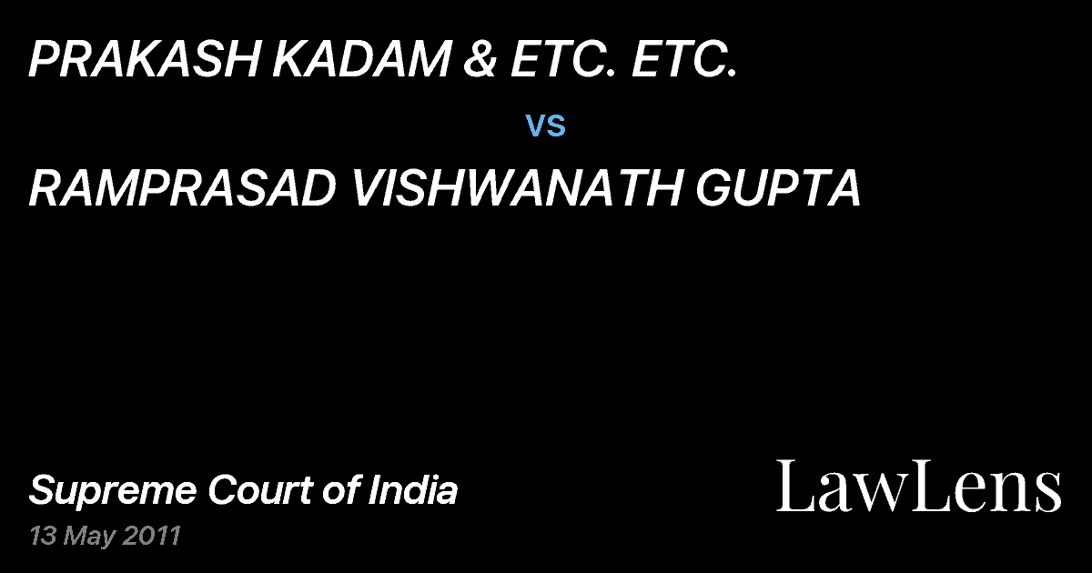 Preview image for PRAKASH KADAM & ETC. ETC. vs. RAMPRASAD VISHWANATH GUPTA