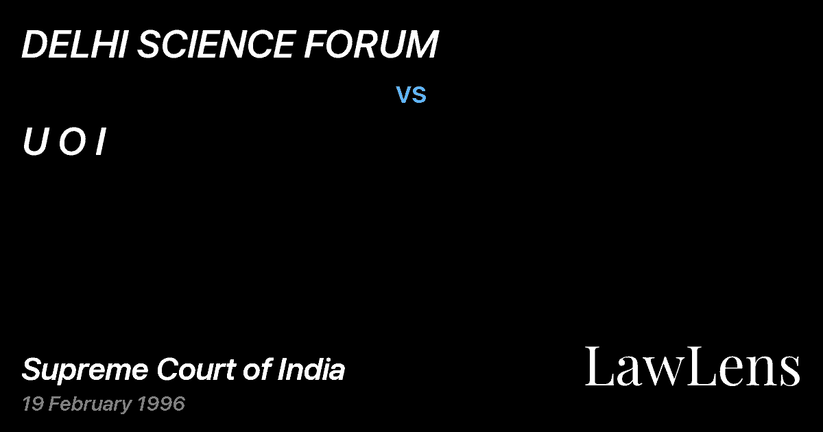 Preview image for DELHI SCIENCE FORUM vs. U O I