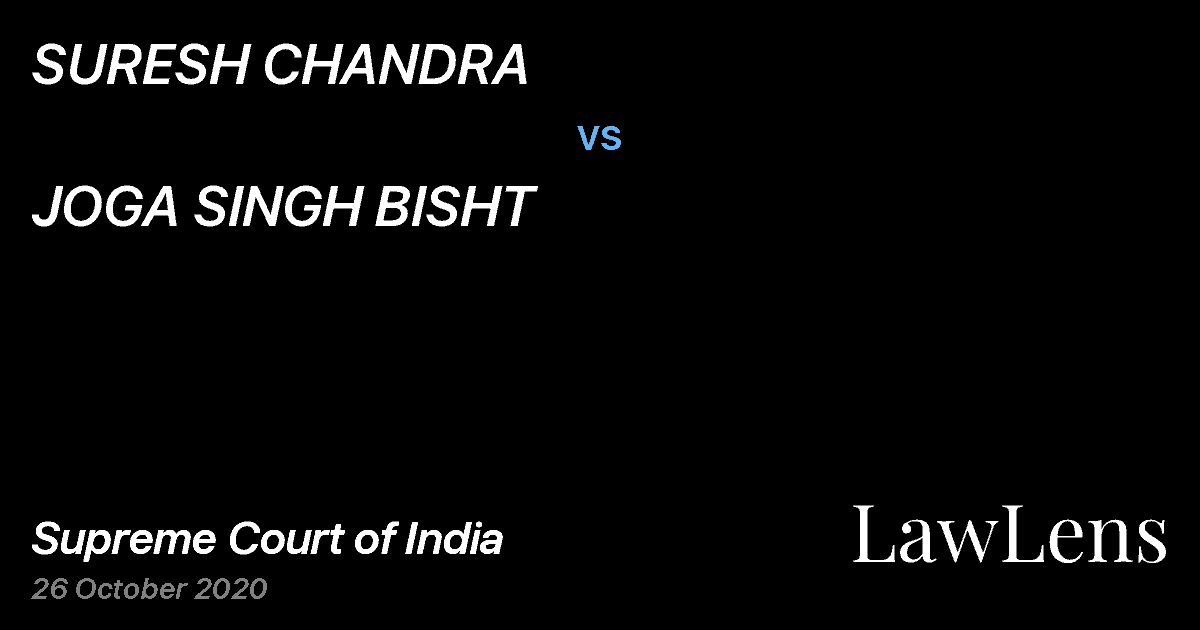 Preview image for SURESH CHANDRA vs. JOGA SINGH BISHT