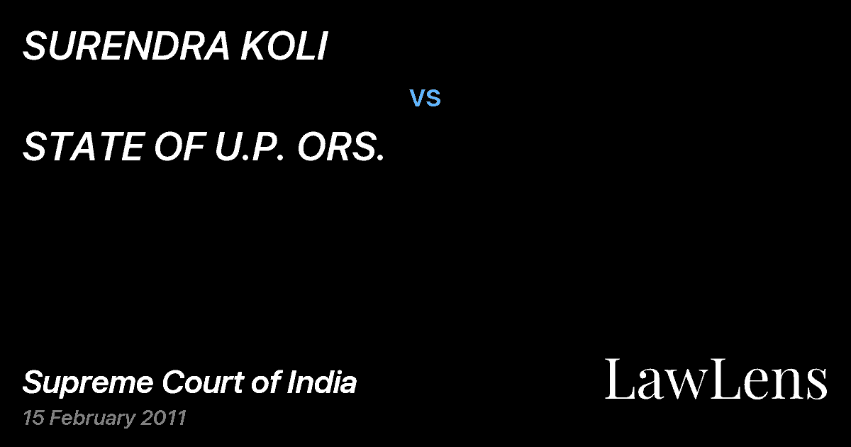 Preview image for SURENDRA KOLI vs. STATE OF U.P. ORS.