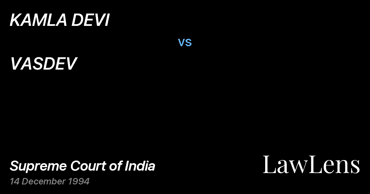 Preview image for KAMLA DEVI vs. VASDEV
