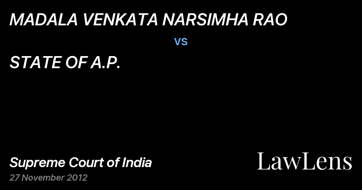 Preview image for MADALA VENKATA NARSIMHA RAO vs. STATE OF A.P.