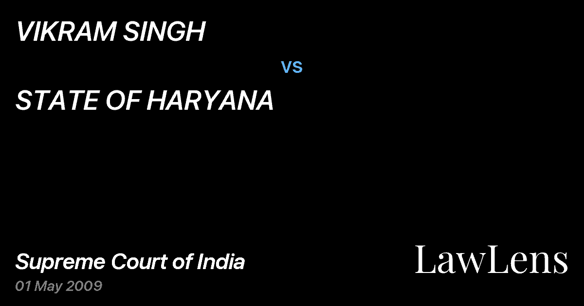 Preview image for VIKRAM SINGH vs. STATE OF HARYANA