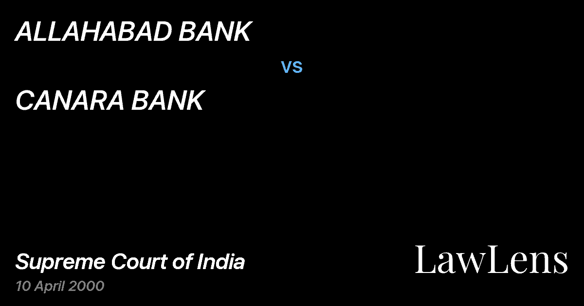 Preview image for ALLAHABAD BANK vs. CANARA BANK