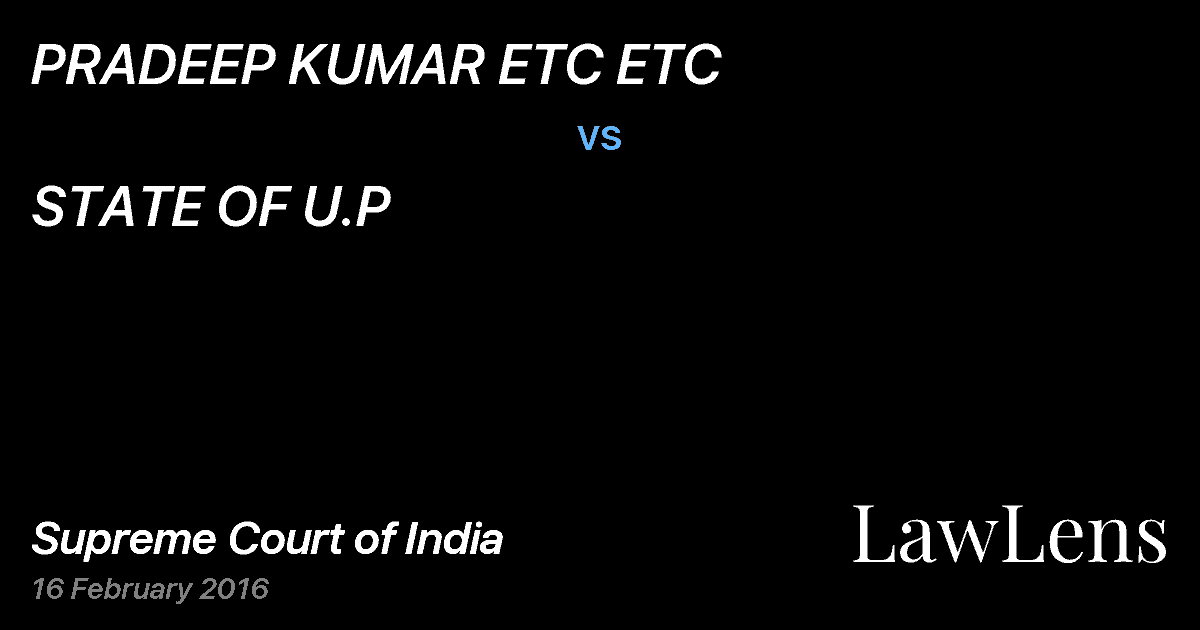 Preview image for PRADEEP KUMAR ETC ETC vs. STATE OF U.P