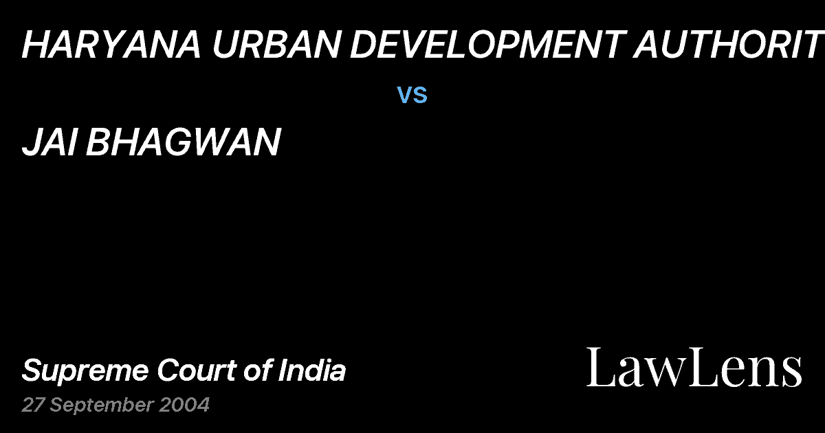 Preview image for HARYANA URBAN DEVELOPMENT AUTHORITY vs. JAI BHAGWAN