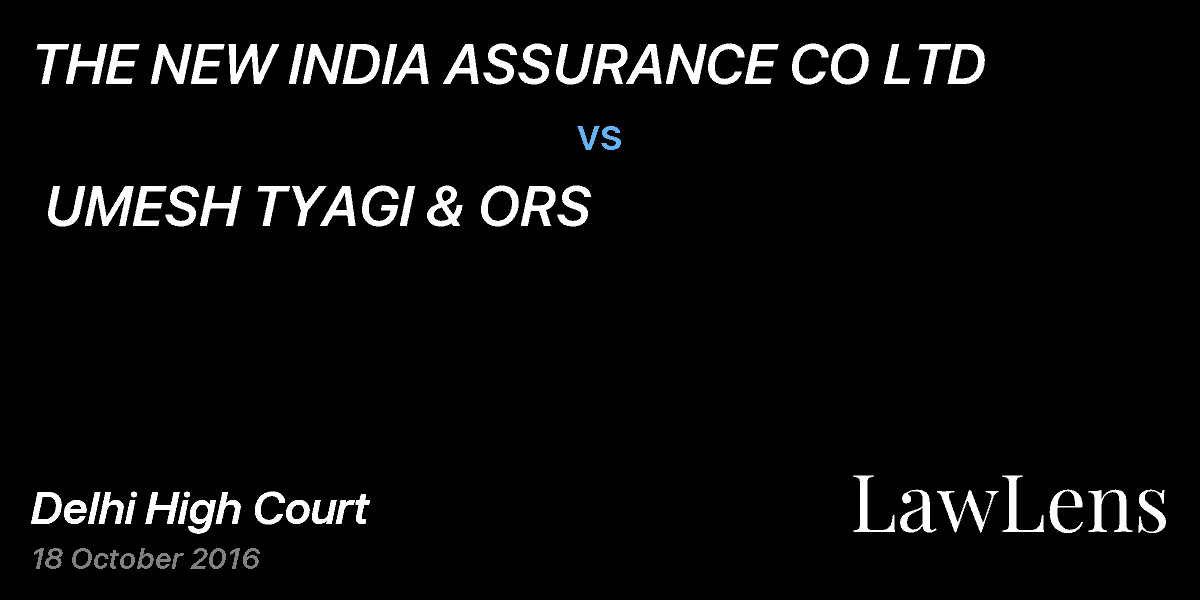 Preview image for THE NEW INDIA ASSURANCE CO LTD   vs.  UMESH TYAGI & ORS 