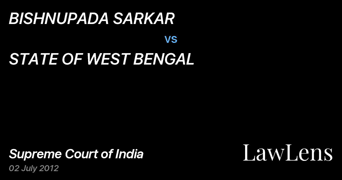 Preview image for BISHNUPADA SARKAR vs. STATE OF WEST BENGAL