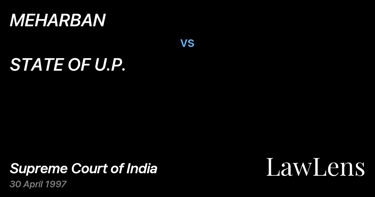 Preview image for MEHARBAN vs. STATE OF U.P.