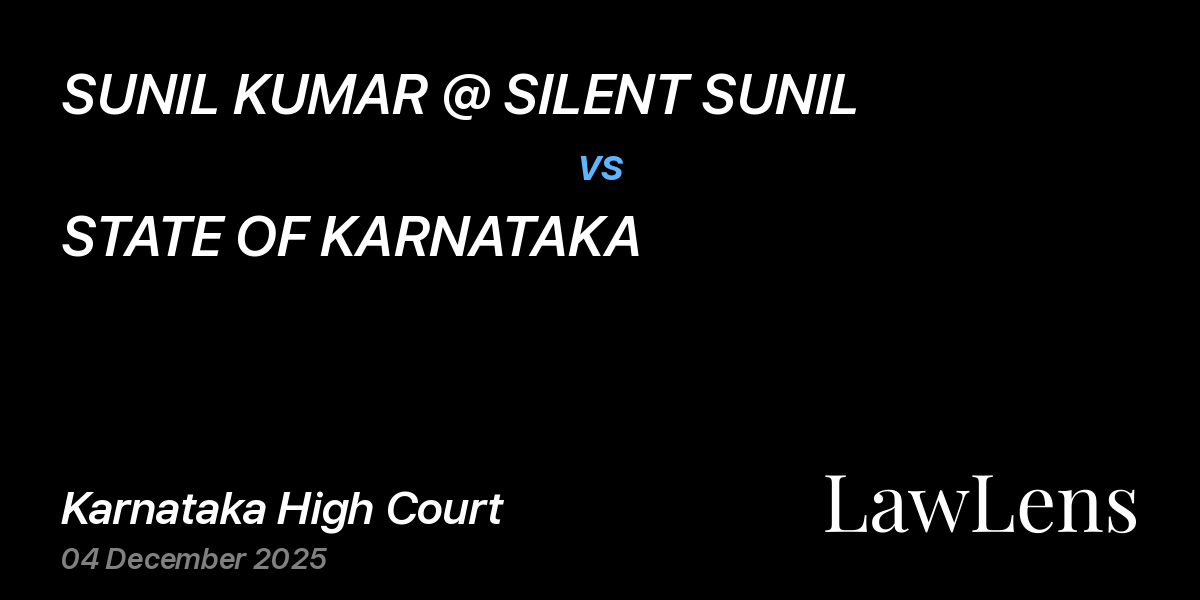Preview image for SUNIL KUMAR @ SILENT SUNIL vs. STATE OF KARNATAKA