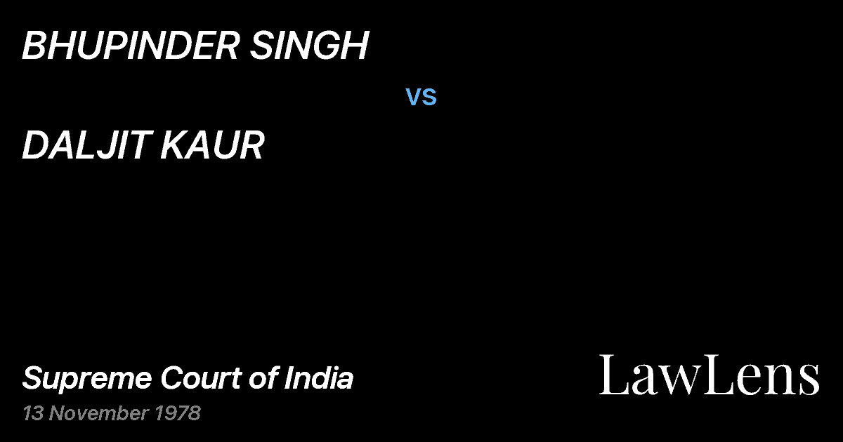 Preview image for BHUPINDER SINGH vs. DALJIT KAUR