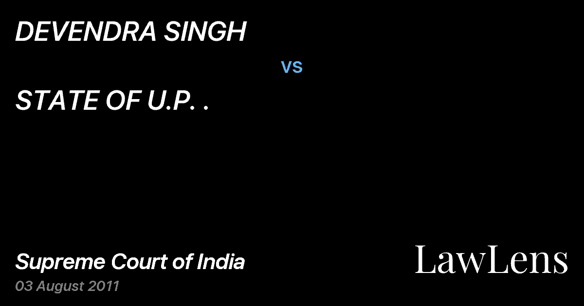 Preview image for DEVENDRA SINGH vs. STATE OF U.P. .