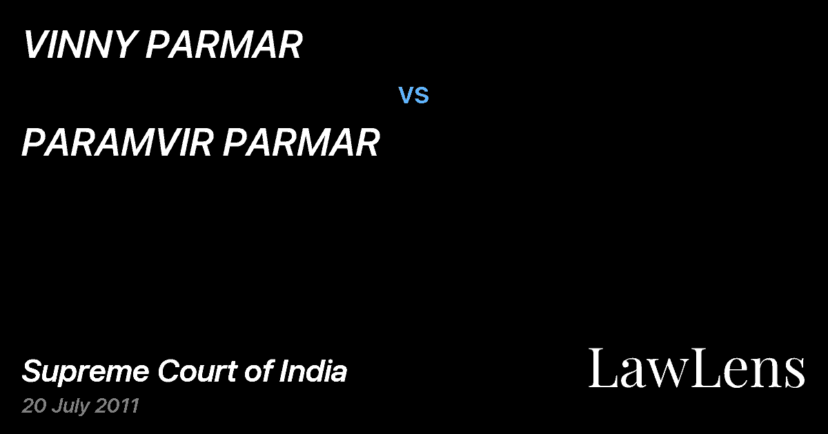 Preview image for VINNY PARMAR vs. PARAMVIR PARMAR