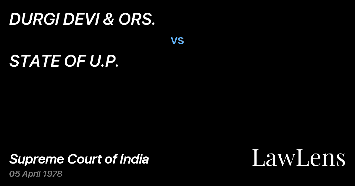 Preview image for DURGI DEVI & ORS. vs. STATE OF U.P.
