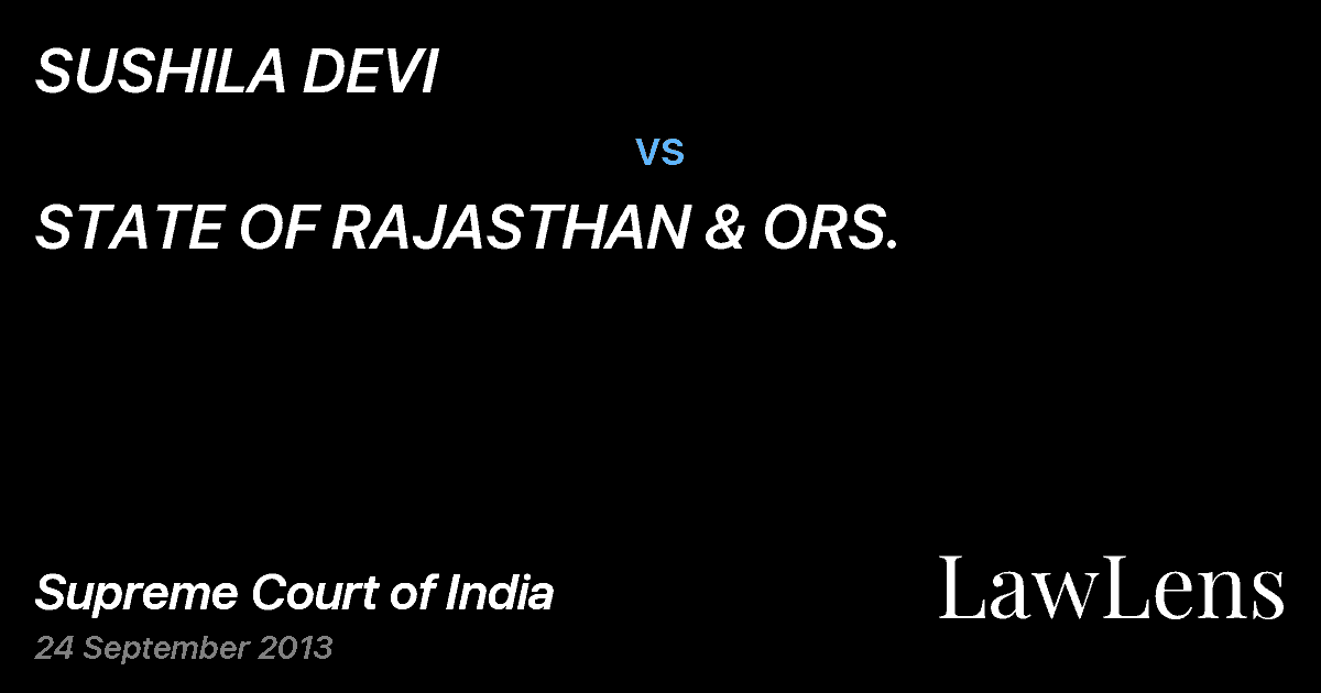 Preview image for SUSHILA DEVI vs. STATE OF RAJASTHAN & ORS.