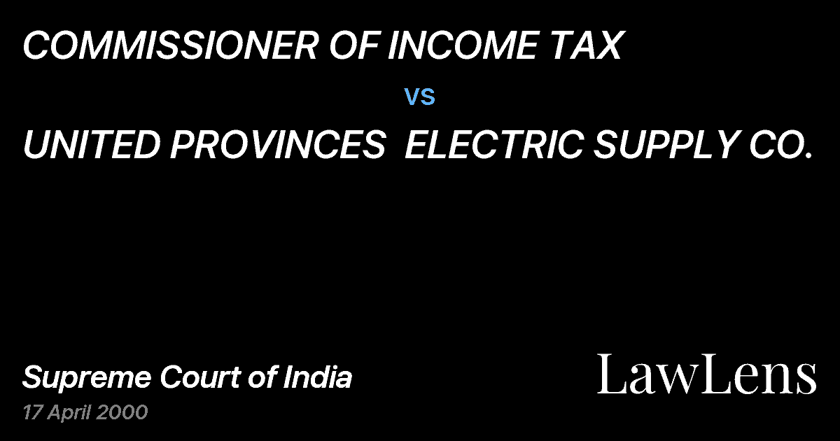 Preview image for COMMISSIONER OF INCOME TAX vs. UNITED PROVINCES  ELECTRIC SUPPLY CO.