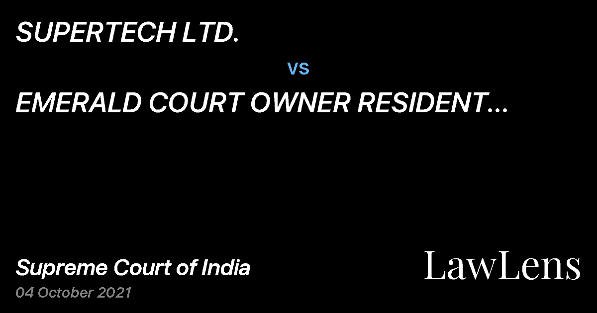 Preview image for SUPERTECH LTD. vs. EMERALD COURT OWNER RESIDENT WELFARE ASSOCIATION