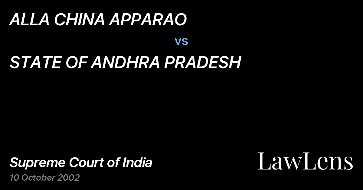 Preview image for ALLA CHINA APPARAO vs. STATE OF ANDHRA PRADESH