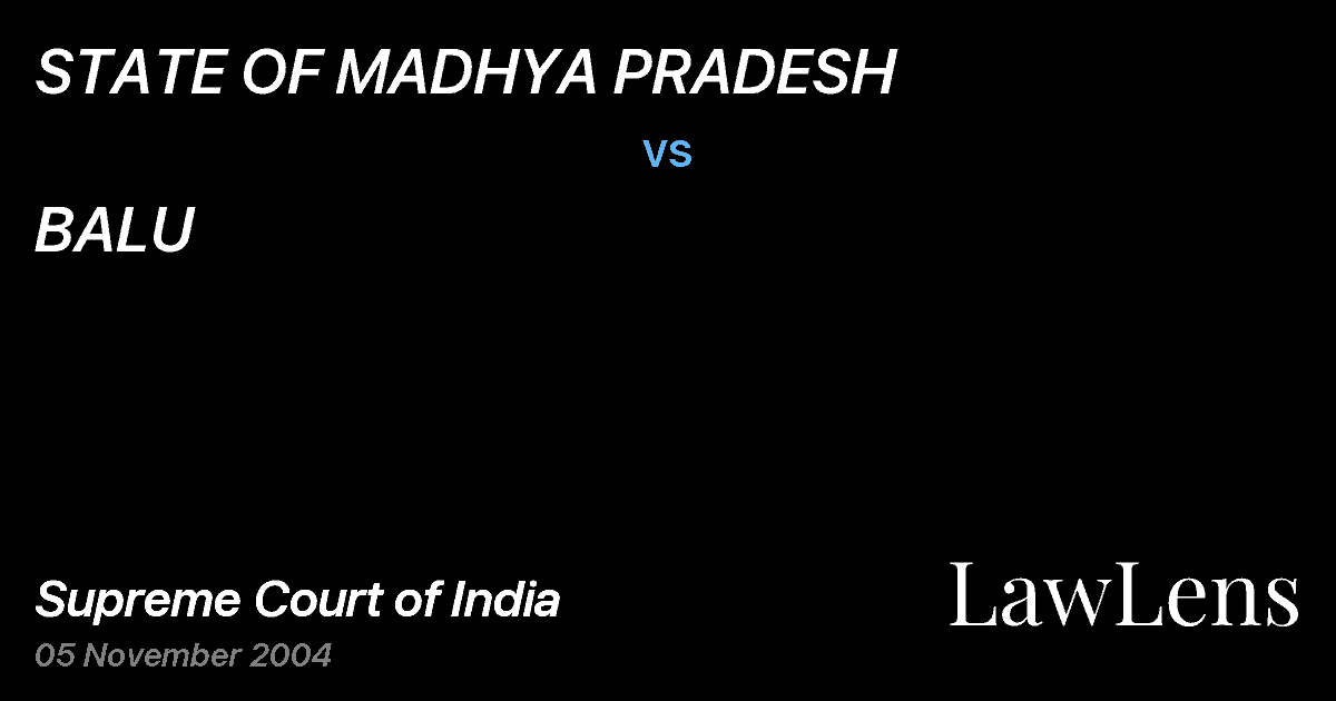 Preview image for STATE OF MADHYA PRADESH vs. BALU