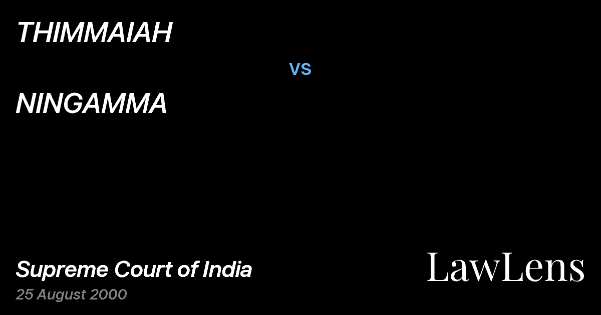 Preview image for THIMMAIAH vs. NINGAMMA