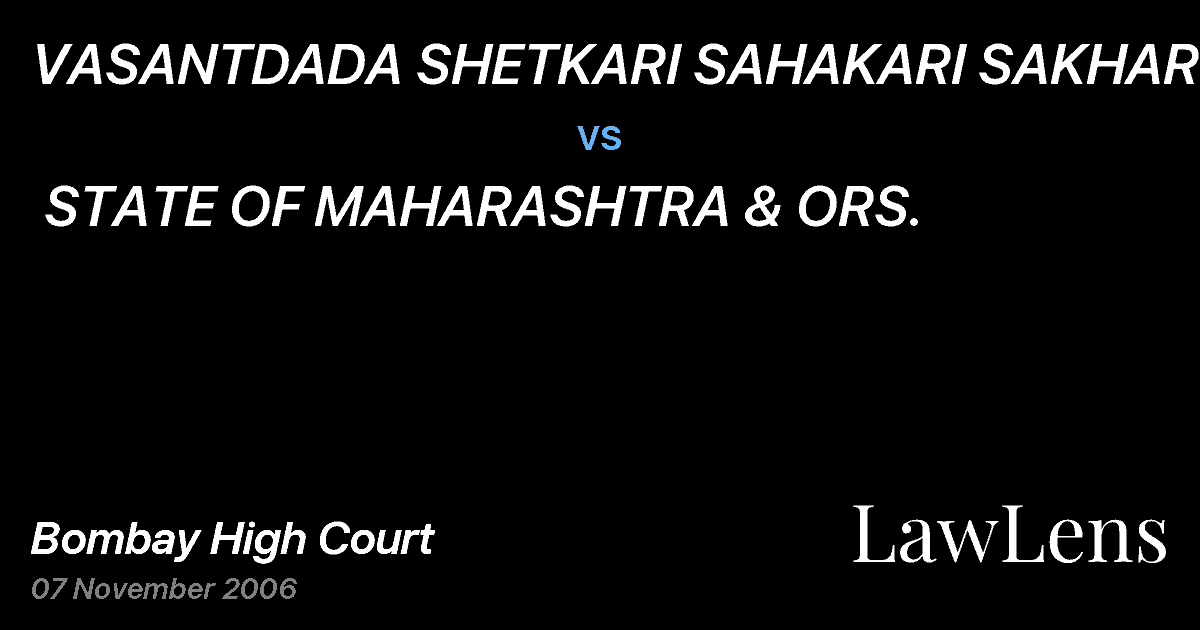 Preview image for VASANTDADA SHETKARI SAHAKARI SAKHAR KARKHANA LTD.  vs.  STATE OF MAHARASHTRA & ORS.