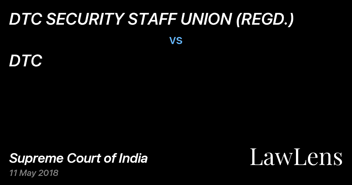 Preview image for DTC SECURITY STAFF UNION (REGD.) vs. DTC