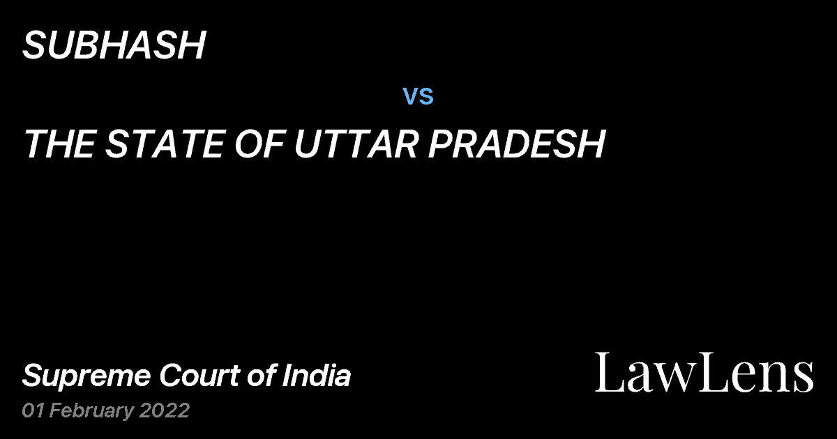 Preview image for SUBHASH vs. THE STATE OF UTTAR PRADESH