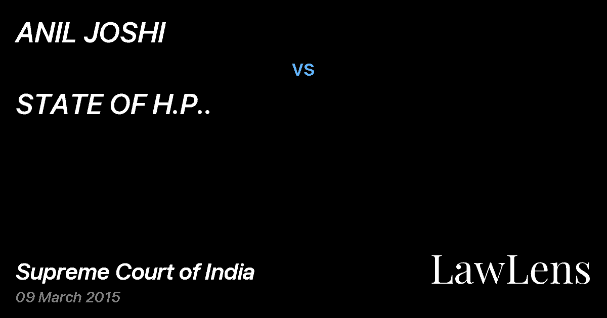 Preview image for ANIL JOSHI vs. STATE OF H.P..