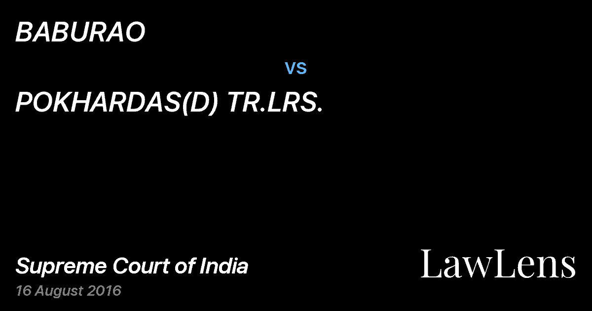 Preview image for BABURAO vs. POKHARDAS(D) TR.LRS.