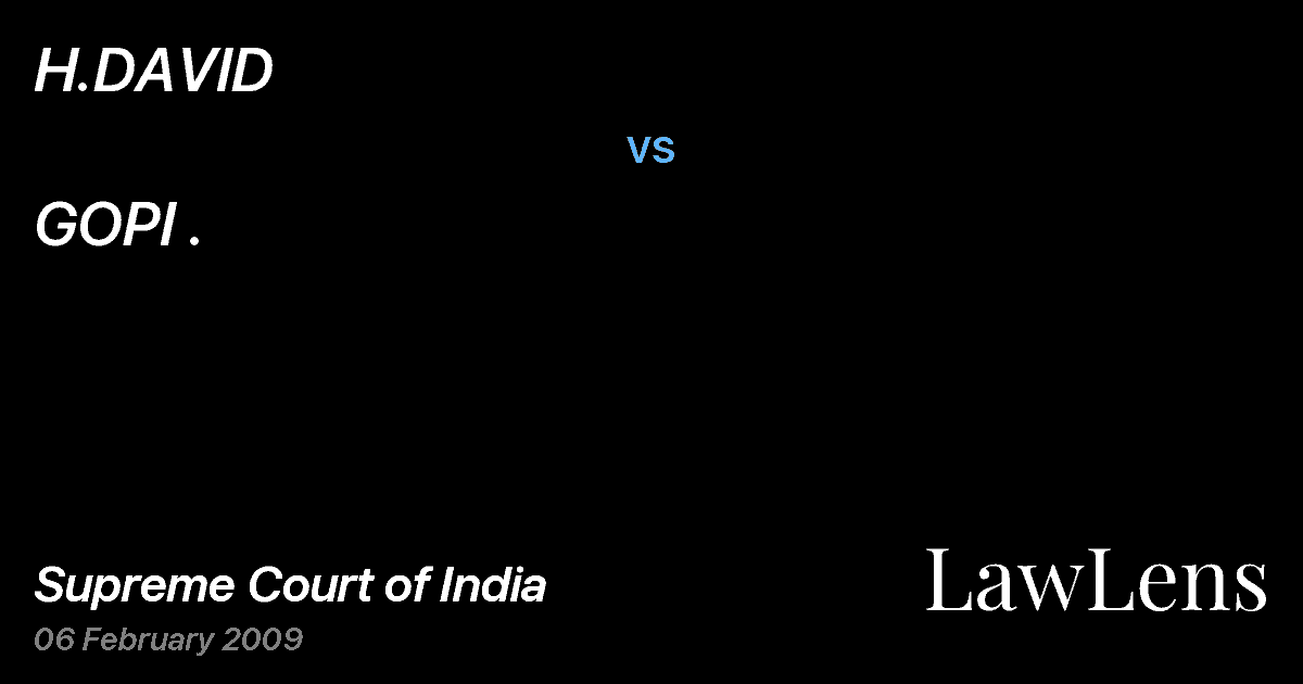 Preview image for H.DAVID vs. GOPI .