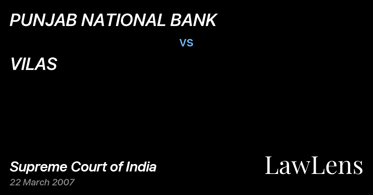 Preview image for PUNJAB NATIONAL BANK vs. VILAS