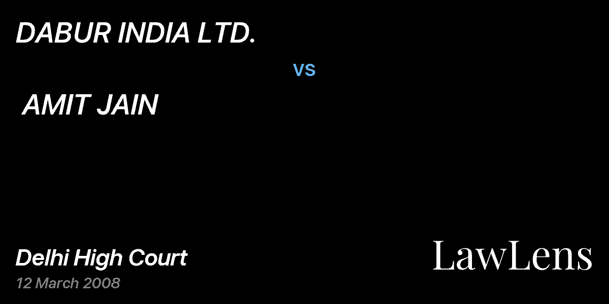Preview image for DABUR INDIA LTD.  vs.  AMIT JAIN