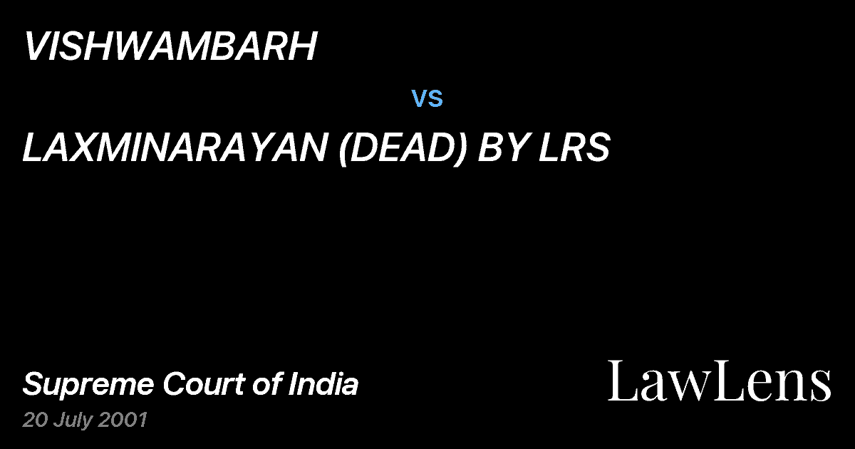 Preview image for VISHWAMBARH vs. LAXMINARAYAN (DEAD) BY LRS