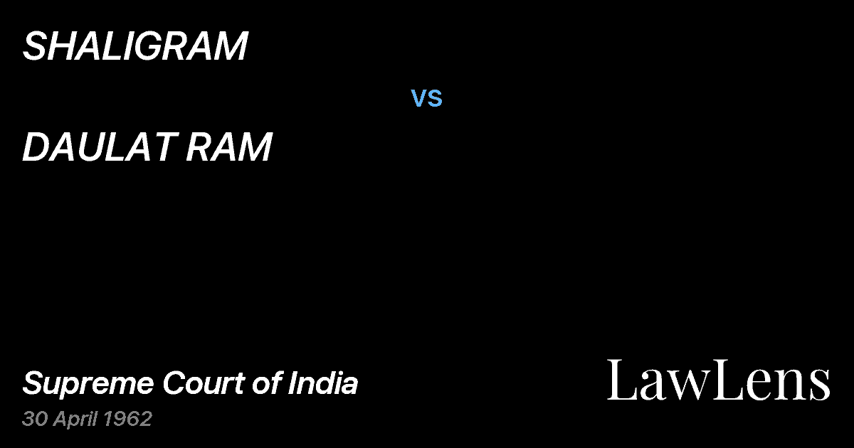 Preview image for SHALIGRAM vs. DAULAT RAM