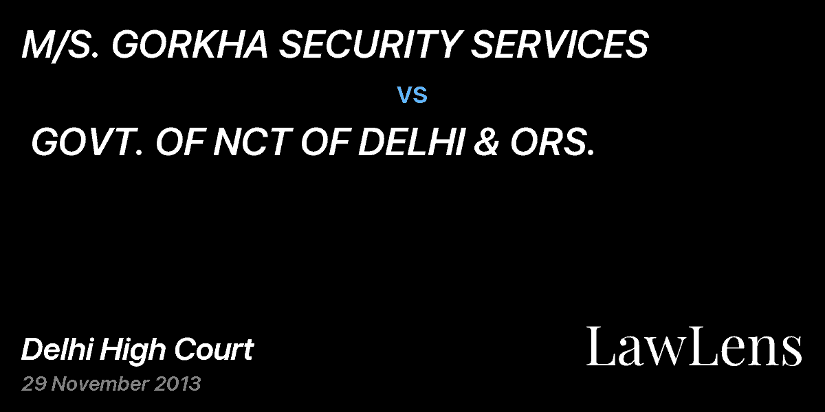 Preview image for M/S. GORKHA SECURITY SERVICES  vs.  GOVT. OF NCT OF DELHI & ORS.