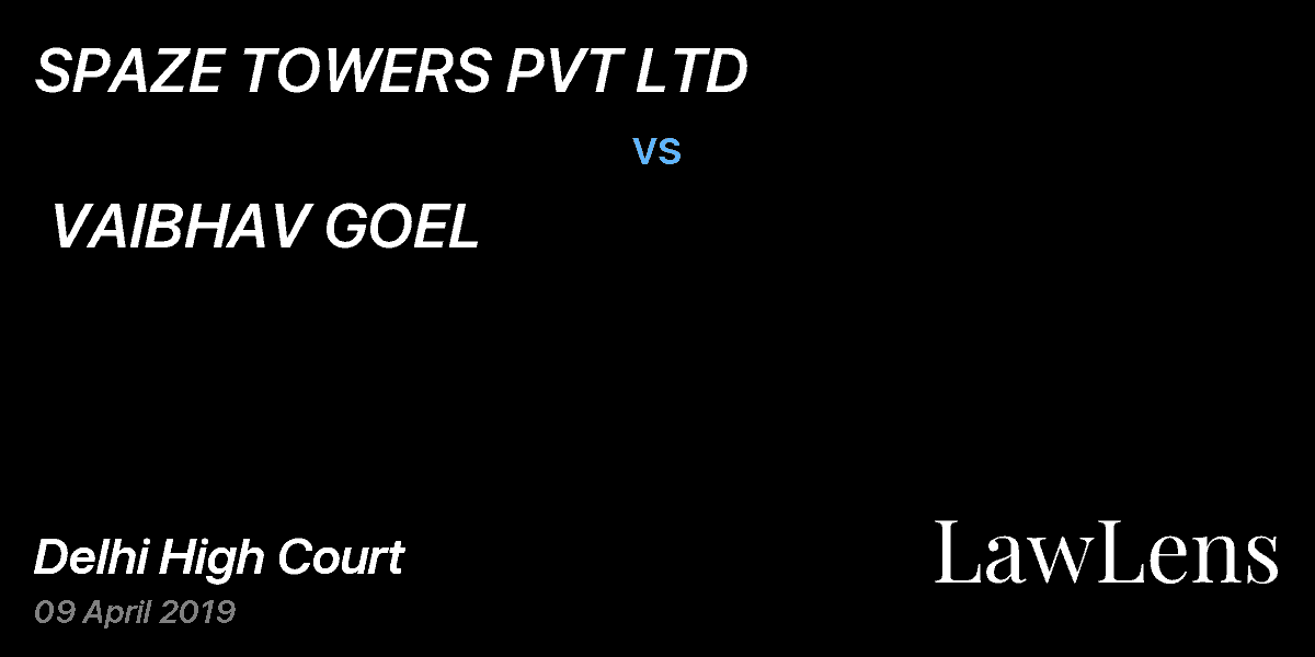 Preview image for SPAZE TOWERS PVT LTD vs. VAIBHAV GOEL