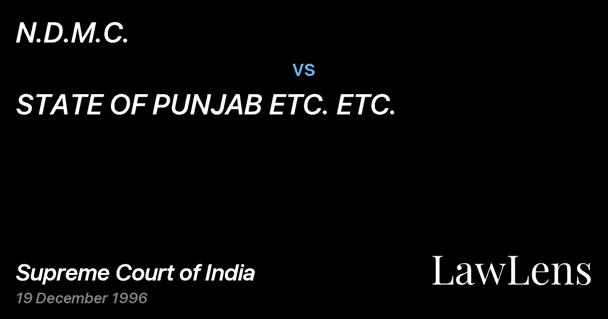 Preview image for N.D.M.C. vs. STATE OF PUNJAB ETC. ETC.