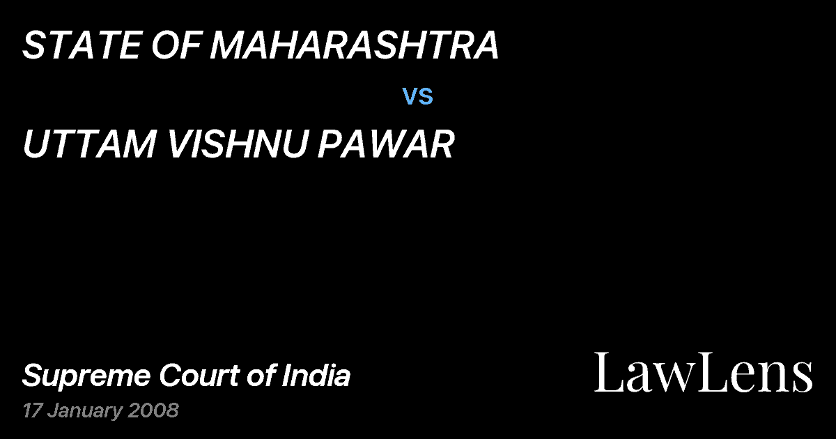 Preview image for STATE OF MAHARASHTRA vs. UTTAM VISHNU PAWAR